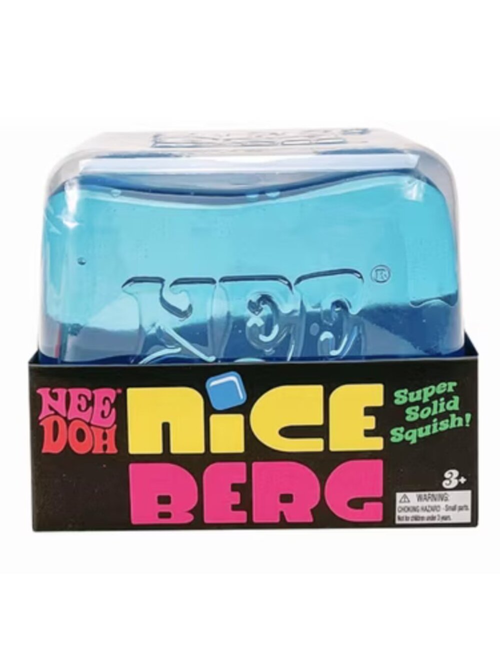 NeeDoh Nice Berg XL Giant 3.25" Blue Super Solid Squish NEW